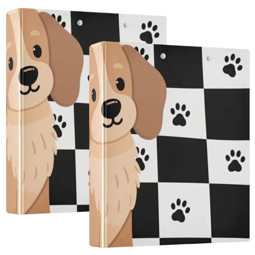 Notizbuch mit drei Ringen, 3,5 cm, niedlicher Dackel-Hund, schwarz-weiß, kariert, mit Klemmbrett, 1/2 Packung Ordner, Schulbedarf, Ordner, 200 Blatt, 2 Stück Notizbuch mit drei Ringen, 3,5 cm, niedlicher Dackel-Hund, schwarz-weiß, kariert, mit Klemmbrett, 1/2 Packung Ordner, Schulbedarf, Ordner, 200 Blatt, 2 Stück von KLL