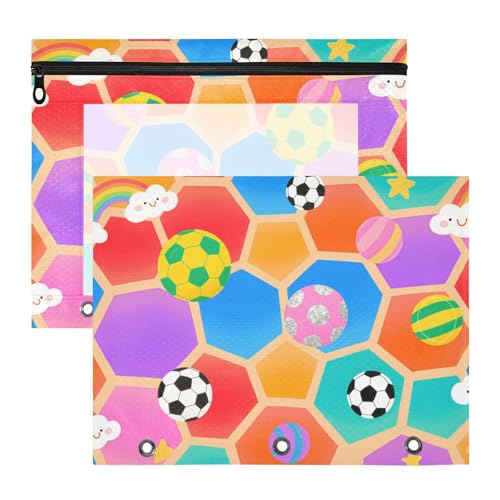 Ordner, transparent, 3 Locher für 3 Ringe, 2 Stück, für Schüler, Schule, Studenten, Lehrerbedarf, bunte Fußball Ordner, transparent, 3 Locher für 3 Ringe, 2 Stück, für Schüler, Schule, Studenten, Lehrerbedarf, bunte Fußball von KLL