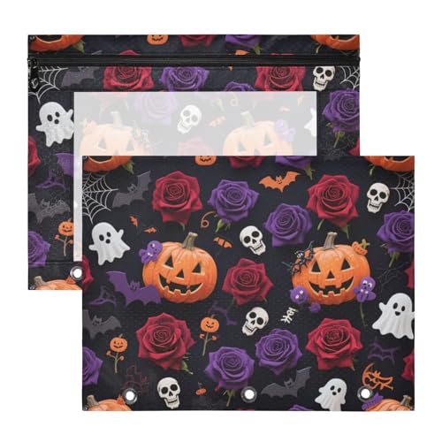 Ordner-Aufbewahrungstasche mit Sichtfenster für A4-Papier, Briefe, 2 Stück, Lehrer, Klassenzimmer, Halloween, gelbe Kürbis-Rosen-Blumen Ordner-Aufbewahrungstasche mit Sichtfenster für A4-Papier, Briefe, 2 Stück, Lehrer, Klassenzimmer, Halloween, gelbe Kürbis-Rosen-Blumen von KLL
