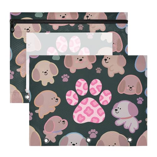 Ordner mit 3 Löchern, Taschenordner für A4-Papier, Briefe, 2 Stück, Studenten, Zuhause, Cartoon, niedliche Hunde Ordner mit 3 Löchern, Taschenordner für A4-Papier, Briefe, 2 Stück, Studenten, Zuhause, Cartoon, niedliche Hunde von KLL