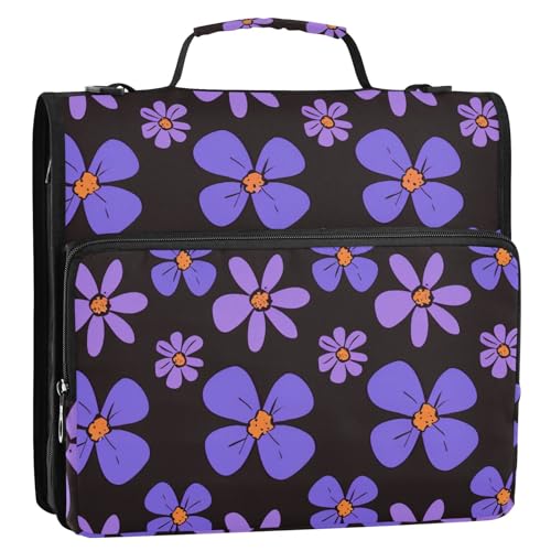 Ordner mit 3 Ringen, 3,8 cm, mit extra Taschen, mit Riemen, wasserdicht, Dokumenten-Organizer, Tasche für Schule/Büro, Blau / Violett Ordner mit 3 Ringen, 3,8 cm, mit extra Taschen, mit Riemen, wasserdicht, Dokumenten-Organizer, Tasche für Schule/Büro, Blau / Violett von KLL