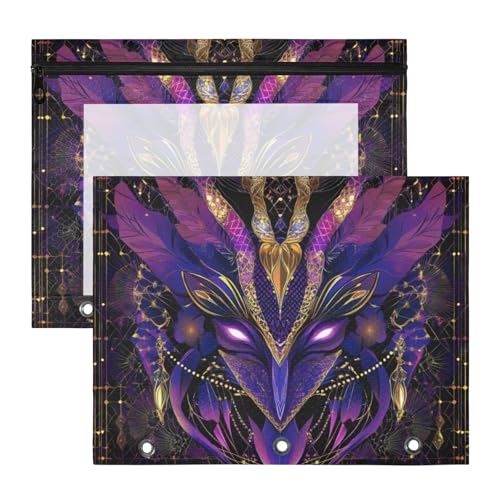 Ordner mit Reißverschluss, für A4-Papier, Briefe, 2 Stück, Studenten, Schulbedarf, verträumte Farben, Tarot-Maske Ordner mit Reißverschluss, für A4-Papier, Briefe, 2 Stück, Studenten, Schulbedarf, verträumte Farben, Tarot-Maske von KLL