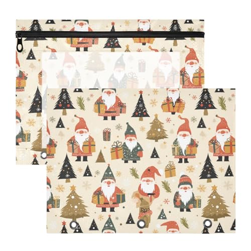 Ordnertaschen, stabiler Kunststoff, Aktenordner für 3 Ringe, 2 Stück, Lehrer, Klassenzimmer, Weihnachten, Safari, Weihnachtsmann, niedlicher Cartoon Ordnertaschen, stabiler Kunststoff, Aktenordner für 3 Ringe, 2 Stück, Lehrer, Klassenzimmer, Weihnachten, Safari, Weihnachtsmann, niedlicher Cartoon von KLL