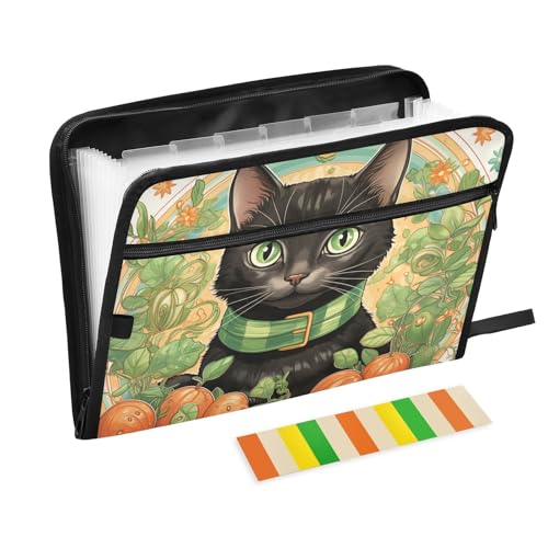 Pumkin Black Cat Organizer Ordner, 13 Taschen, A4, Briefgröße mit Reißverschluss, für Zuhause, Büro, Organizer, Ordner para guardar Pumkin Black Cat Organizer Ordner, 13 Taschen, A4, Briefgröße mit Reißverschluss, für Zuhause, Büro, Organizer, Ordner para guardar von KLL