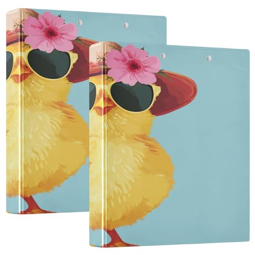 Ringbuch mit 3 Ringen, 3,5 cm, modisches Küken mit Taschen, 1/2 Stück, Schulbedarf, Binder, Hardcover, 2 Stück Ringbuch mit 3 Ringen, 3,5 cm, modisches Küken mit Taschen, 1/2 Stück, Schulbedarf, Binder, Hardcover, 2 Stück von KLL