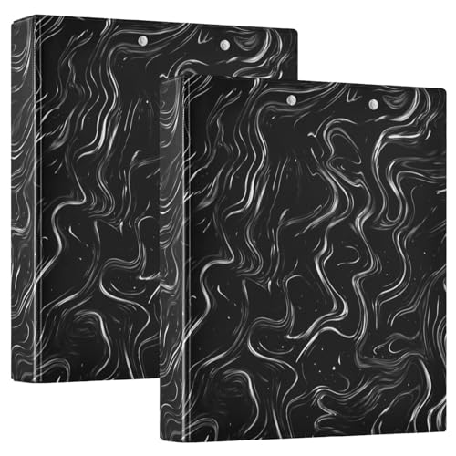 Ringbuch mit 3 Ringen, 3,8 cm, Tintenwiedergabe, schwarz und weiß, mit Innentaschen, 1/2er-Pack, Schulbedarf, Hardcover, 2 Stück Ringbuch mit 3 Ringen, 3,8 cm, Tintenwiedergabe, schwarz und weiß, mit Innentaschen, 1/2er-Pack, Schulbedarf, Hardcover, 2 Stück von KLL