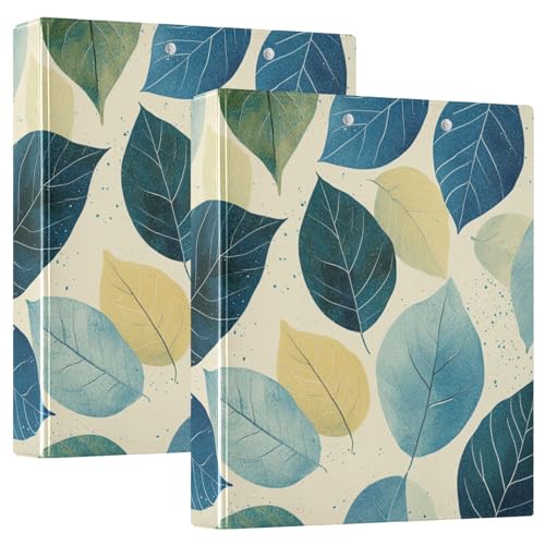 Ringbuch mit runden Ringen, 3,8 cm, rustikaler Stil, Blattmuster, Grün, Naturtöne, mit Innentaschen, 1/2er-Pack, Schulbedarf, Binder, Hardcover, 2 Stück Ringbuch mit runden Ringen, 3,8 cm, rustikaler Stil, Blattmuster, Grün, Naturtöne, mit Innentaschen, 1/2er-Pack, Schulbedarf, Binder, Hardcover, 2 Stück von KLL