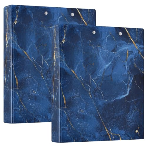 Ringbücher mit Ringen, 1 und 1/2 Zoll, blau, gold, Marmor, mit Klemmbrett, 1/2 Packung, Schulhefter, 200 Blatt, 2 Stück Ringbücher mit Ringen, 1 und 1/2 Zoll, blau, gold, Marmor, mit Klemmbrett, 1/2 Packung, Schulhefter, 200 Blatt, 2 Stück von KLL