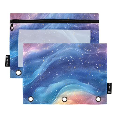 Rosa Königsblau Regenbogen Binder Taschen Aufbewahrungstasche für 3 Ringe Ordner mit 3 Ringen für Kinder Schreibwaren Zubehör Rosa Königsblau Regenbogen Binder Taschen Aufbewahrungstasche für 3 Ringe Ordner mit 3 Ringen für Kinder Schreibwaren Zubehör von KLL