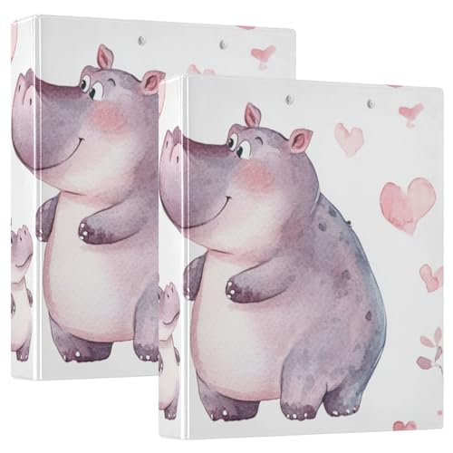 Runde Ringbücher 3,8 cm Nilpferd Familie Liebe Herz mit Tascheneinband 1/2 Pack Schulhefter 200 Blatt 2 Stück Runde Ringbücher 3,8 cm Nilpferd Familie Liebe Herz mit Tascheneinband 1/2 Pack Schulhefter 200 Blatt 2 Stück von KLL