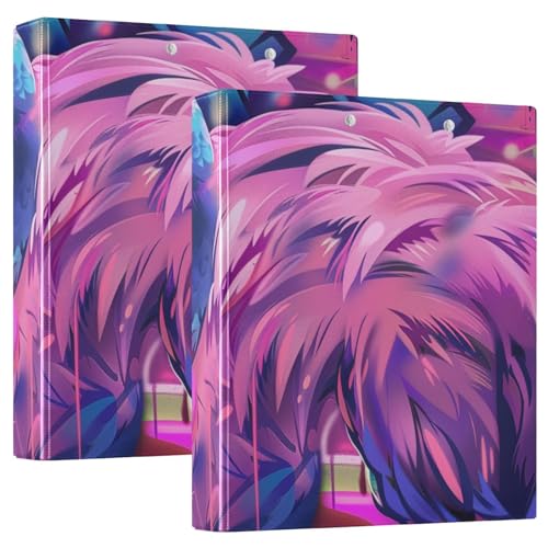 Runde Ringbücher 3,8 cm blauer Flamingo mit Taschen, 1/2 Packungen, Ordner für Schule, Hardcover, 2 Stück Runde Ringbücher 3,8 cm blauer Flamingo mit Taschen, 1/2 Packungen, Ordner für Schule, Hardcover, 2 Stück von KLL