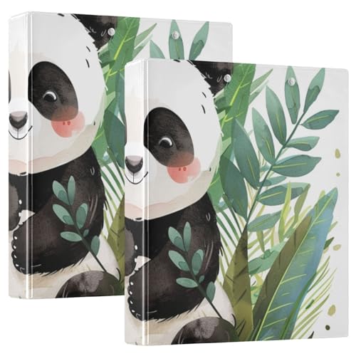 Runder Ringbuch, 3,5 cm, niedlicher Panda mit Tascheneinband, 1/2 Packungen, Schulhefter 200 Blatt, 2 Stück Runder Ringbuch, 3,5 cm, niedlicher Panda mit Tascheneinband, 1/2 Packungen, Schulhefter 200 Blatt, 2 Stück von KLL