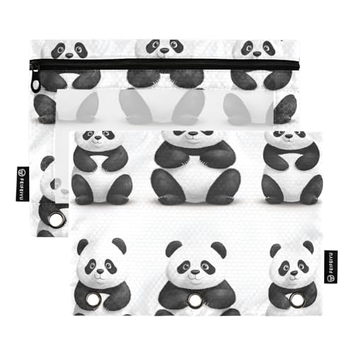 Sweet Panda Ordnertaschen, 3-Locher, Ordner für 3 Ringe, Ordner mit Reißverschluss, für Untersuchung, Schreibwaren, Weiß Sweet Panda Ordnertaschen, 3-Locher, Ordner für 3 Ringe, Ordner mit Reißverschluss, für Untersuchung, Schreibwaren, Weiß von KLL