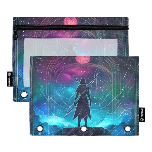 Verzierter Schütze Bogenschütze, Tarot-Bindertaschen, Federmäppchen für 3-Loch-Bindertaschen mit 3 Ringen, für Büro, Büro von KLL