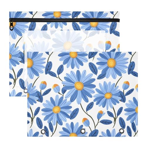 Vielzweck-Vielzweck-Locher für 3 Ringe, 2 Stück, Lehrer, Kunstbedarf, Aufbewahrung, niedliche blaue Gänseblümchen, Blumen Vielzweck-Vielzweck-Locher für 3 Ringe, 2 Stück, Lehrer, Kunstbedarf, Aufbewahrung, niedliche blaue Gänseblümchen, Blumen von KLL