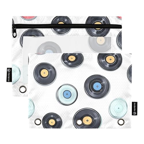 Vinyl-Schallplatten mit 3 Ringen, 3 Löchern, für Schule, Schreibwarenzubehör, Weiß von KLL