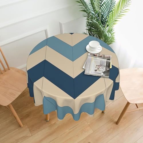 KLLTYHMU Runde Tischdecken, 152,4 cm, wasserdicht, flecken- und knitterfrei, gestreift, dekorativ, Bauernhaus-Tischdecke für Picknick, Party, Esszimmer, Zuhause, Innen- und Außenbereich KLLTYHMU Runde Tischdecken, 152,4 cm, wasserdicht, flecken- und knitterfrei, gestreift, dekorativ, Bauernhaus-Tischdecke für Picknick, Party, Esszimmer, Zuhause, Innen- und Außenbereich von KLLTYHMU