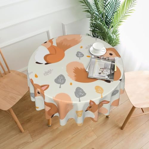 KLLTYHMU Runde Tischdecken, 152,4 cm, wasserdicht, flecken- und knitterfrei, niedliche Eichhörnchen, dekorative Bauernhaus-Tischdecke für Picknick, Party, Esszimmer, Zuhause, Innen- und Außenbereich KLLTYHMU Runde Tischdecken, 152,4 cm, wasserdicht, flecken- und knitterfrei, niedliche Eichhörnchen, dekorative Bauernhaus-Tischdecke für Picknick, Party, Esszimmer, Zuhause, Innen- und Außenbereich von KLLTYHMU
