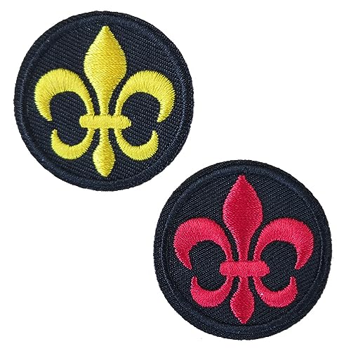 KLORIZ 2 Stück The Royal Iris bestickte Aufnäher zum Aufbügeln, Fleur de Lis Maschine, Dreifaltigkeitsmuster, Applikation, Zubehör, DIY KLORIZ 2 Stück The Royal Iris bestickte Aufnäher zum Aufbügeln, Fleur de Lis Maschine, Dreifaltigkeitsmuster, Applikation, Zubehör, DIY von KLORIZ