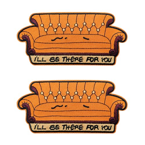 KLORIZ 2 x Aufnäher mit Aufschrift "I'll Be There for You", bestickt, zum Aufbügeln, für Couch, Stoff, Bekleidungszubehör von KLORIZ