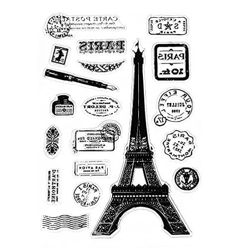 Silikonstempel mit Turmmotiv, wiederverwendbar, transparent, Siegelstempel, Prägewerkzeug, Geschenke für Kinder, Erwachsene, Teenager, Jungen, Mädchen, Vintage-Stil Silikonstempel mit Turmmotiv, wiederverwendbar, transparent, Siegelstempel, Prägewerkzeug, Geschenke für Kinder, Erwachsene, Teenager, Jungen, Mädchen, Vintage-Stil von KLOVA