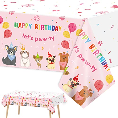 3er-Pack Hund Geburtstagsfeier Dekorationen Haustier Hund Tischdecken Welpen Tischdecken Rosa Hund Party Zubehör Pfotenabdruck Tischdekor für Mädchen Kinder Lets Pawty Geburtstag Babyparty Favor 3er-Pack Hund Geburtstagsfeier Dekorationen Haustier Hund Tischdecken Welpen Tischdecken Rosa Hund Party Zubehör Pfotenabdruck Tischdekor für Mädchen Kinder Lets Pawty Geburtstag Babyparty Favor von KLUFO