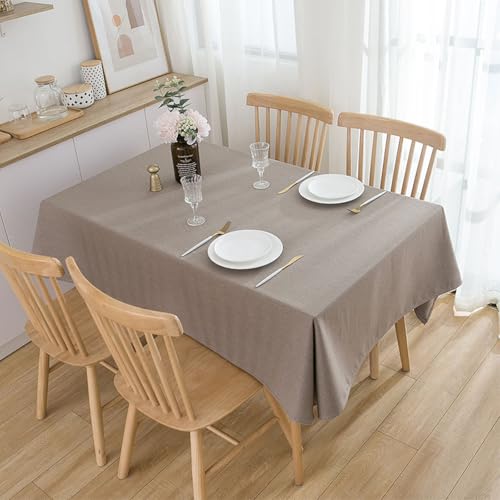 KLUOT Tischdecke 100 x 160 cm Baumwoll-Leinen Tischdecken Rechteckige Staubdicht Tischtuch Hussen stehtische für Küche Esstisch Dekoration Khaki KLUOT Tischdecke 100 x 160 cm Baumwoll-Leinen Tischdecken Rechteckige Staubdicht Tischtuch Hussen stehtische für Küche Esstisch Dekoration Khaki von KLUOT