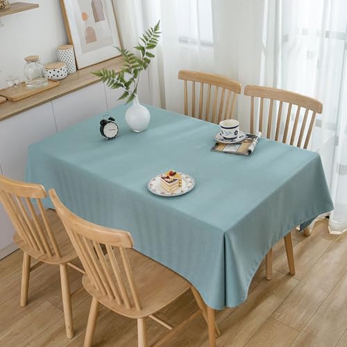 KLUOT Tischdecke 120 x 120 cm Baumwoll-Leinen Tischdecken Rechteckige Bügelfreie Tischtuch Hussen stehtische für Party Home Küche Dekoration Hellblau KLUOT Tischdecke 120 x 120 cm Baumwoll-Leinen Tischdecken Rechteckige Bügelfreie Tischtuch Hussen stehtische für Party Home Küche Dekoration Hellblau von KLUOT