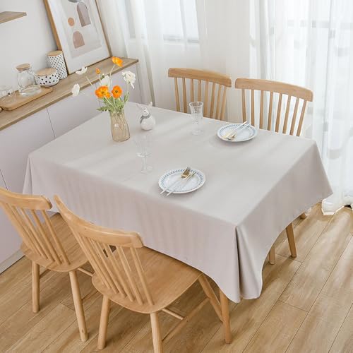 KLUOT Tischdecke 120 x 180 cm Baumwoll-Leinen Tischdecken Rechteckige Abwaschbare Tischtuch Hussen stehtische für Küche Esstisch Dekoration Beige KLUOT Tischdecke 120 x 180 cm Baumwoll-Leinen Tischdecken Rechteckige Abwaschbare Tischtuch Hussen stehtische für Küche Esstisch Dekoration Beige von KLUOT