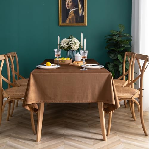 KLUOT Tischdecke 140 x 180 cm Plüsch Tischdecken Rechteckige Lichtecht Tischtuch Konferenztischdecke für Party Home Küche Dekoration Kaffee KLUOT Tischdecke 140 x 180 cm Plüsch Tischdecken Rechteckige Lichtecht Tischtuch Konferenztischdecke für Party Home Küche Dekoration Kaffee von KLUOT