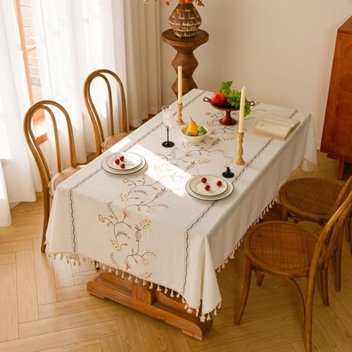 KLUOT Tischdecke 140 x 180 cm Rosa Quaste Abwaschbar Tischtücher Baumwolle Leinen Tischdecken Outdoor Tischtuch Geeignet für Party Picknick Essen Garten KLUOT Tischdecke 140 x 180 cm Rosa Quaste Abwaschbar Tischtücher Baumwolle Leinen Tischdecken Outdoor Tischtuch Geeignet für Party Picknick Essen Garten von KLUOT