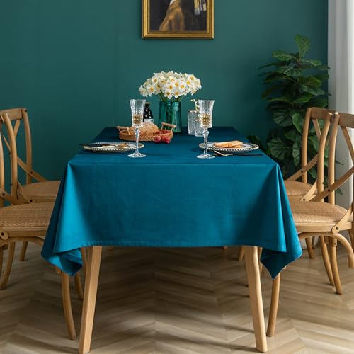 KLUOT Tischdecke 90 x 90 cm Fleece Tischdecken Rechteckige Abwaschbare Tischtuch Konferenztischdecke für Küche Esstisch Dekoration Blau KLUOT Tischdecke 90 x 90 cm Fleece Tischdecken Rechteckige Abwaschbare Tischtuch Konferenztischdecke für Küche Esstisch Dekoration Blau von KLUOT