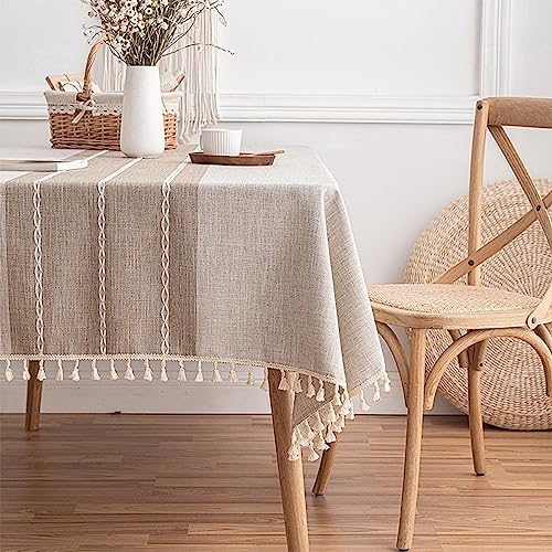 KLUOT Tischdecke Baumwolle 135x240cm Dekorative Tischdecken Rechteckig Wasserabweisend Quaste Tischtuch für Küche Picknick Weihnachts Tischdekoration KLUOT Tischdecke Baumwolle 135x240cm Dekorative Tischdecken Rechteckig Wasserabweisend Quaste Tischtuch für Küche Picknick Weihnachts Tischdekoration von KLUOT