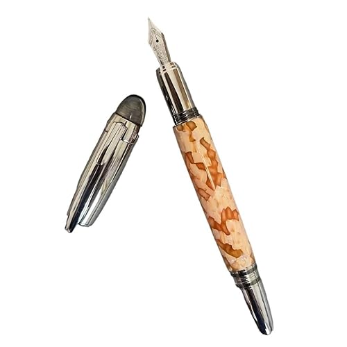 KLVN Star New Red Write Gelber Stein Metall Tintenroller Füllfederhalter (G) von KLVN