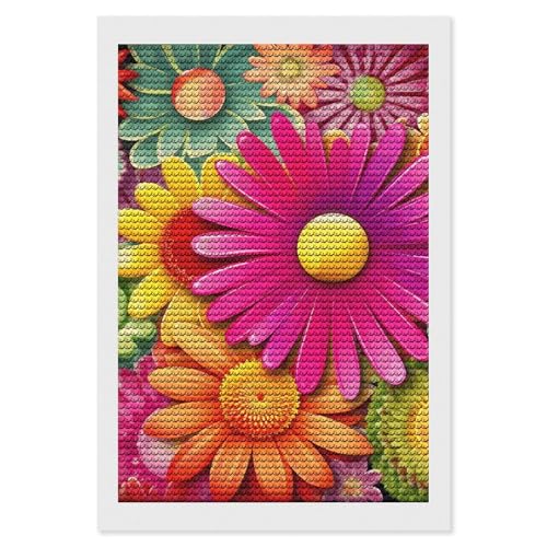 Diamond Painting Kits für Erwachsene Diamond Art Kit für Anfänger Cartoon Stil Blumen 5D DIY Full Round Diamond Art Craft Kits für Erwachsene für Home Wall Decor von KLWQR