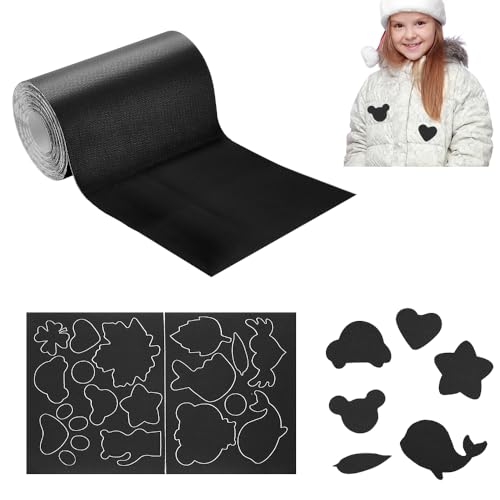 KLYKLL Daunenjacke Flicken Selbstklebende Reparatur Patch Daunenjacke 7.6 * 200cm Schwarz Reparaturband Klebeflicken Nylon Steppjacke Flicken Winterjacke Loch Flicken Reparaturflicken für Jacke KLYKLL Daunenjacke Flicken Selbstklebende Reparatur Patch Daunenjacke 7.6 * 200cm Schwarz Reparaturband Klebeflicken Nylon Steppjacke Flicken Winterjacke Loch Flicken Reparaturflicken für Jacke von KLYKLL