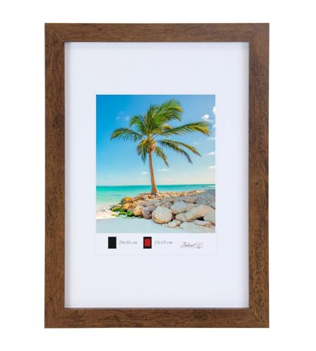 Holz Bilderrahmen Plexi Lifestyle Foto Rahmen Collage Wanddeko Poster HR25: Farbe: Braun | Format: 20x30 von KM Foto