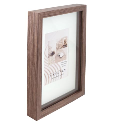 KM Foto 3D Objektrahmen Holz Bilderrahmen Shirt Trikot Rahmen Collage Wanddeko Poster S220: Farbe: Braun | Format: 50x50 KM Foto 3D Objektrahmen Holz Bilderrahmen Shirt Trikot Rahmen Collage Wanddeko Poster S220: Farbe: Braun | Format: 50x50 von KM Foto