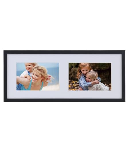 KM FOTO Collage Bilderrahmen Holz Fotos Massivholz Bilderrahmen mit Passepartout & bruchsicherem Kunststoffglas | Quer & Hochformat Wandrahmen S111: Farbe: Schwarz | Format: 2x 13x18 H KM FOTO Collage Bilderrahmen Holz Fotos Massivholz Bilderrahmen mit Passepartout & bruchsicherem Kunststoffglas | Quer & Hochformat Wandrahmen S111: Farbe: Schwarz | Format: 2x 13x18 H von KM FOTO