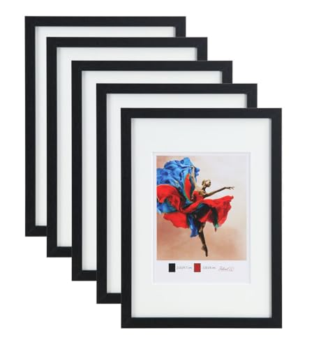 KM FOTO Set Holz Bilderrahmen modern mit passepartout fotorahmen mit acrylglas Galerie HR-5: Farbe: 5er Pack Schwarz | Format: 40x60 KM FOTO Set Holz Bilderrahmen modern mit passepartout fotorahmen mit acrylglas Galerie HR-5: Farbe: 5er Pack Schwarz | Format: 40x60 von KM FOTO