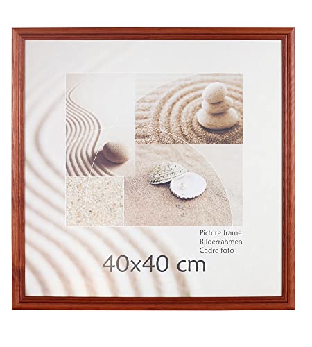S216 Holz Bilderrahmen Acrylglas Lifestyle Foto Rahmen Collage Wanddeko Poster: Farbe: Buche | Format: 40x40 von KM FOTO