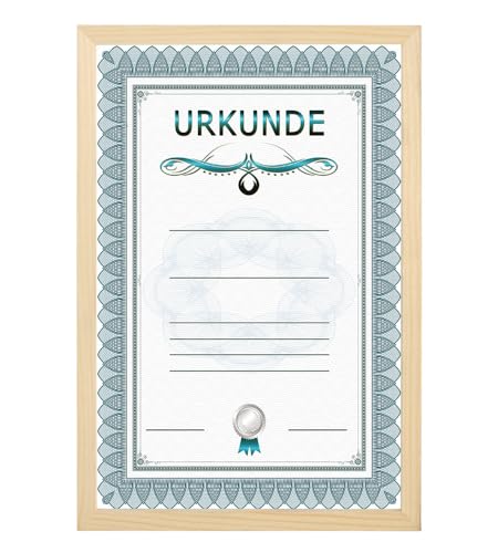 Dokument Bilderrahmen Holz Urkunde Foto Rahmen Poster: Farbe: Eiche | Format: 21x29,7 A4 von KM Foto