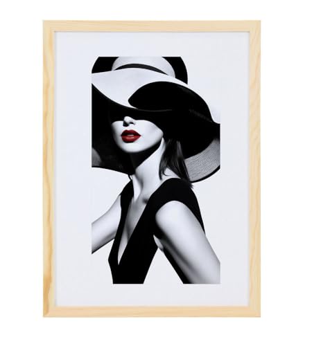 Holz Bilderrahmen Plexi Foto Rahmen Collage Wanddeko Poster S111: Farbe: Natur | Format: 21x29,7 A4 von KM Foto