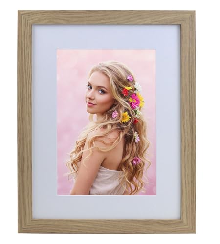 KM Foto Bilderrahmen Holz Plexi Acryl Rahmen quadratisch Collage Wanddeko Poster S215: Farbe: Natur | Format: 21x29,7 A4 von KM Foto