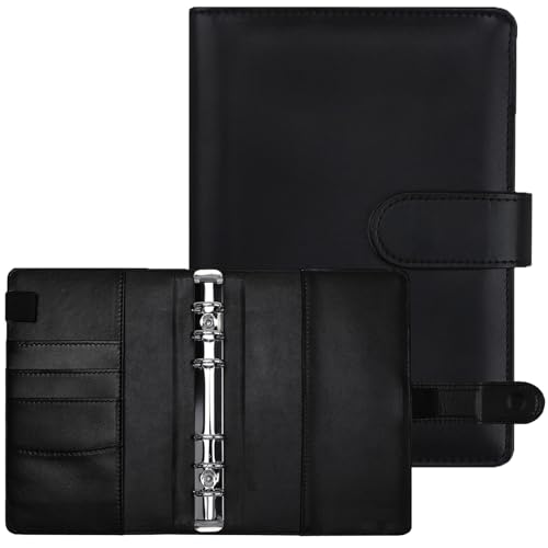 A6 Ordner,Binder A6,Ringbuch A6 PU Ringbuch Kunstleder,Ringmappe A6,Binder mit magnetischer Schnalle,6 Ringordner A6 Budget Binder,Budget Planner,Ringbuchordner,für Büro,Schule-Schwarz A6 Ordner,Binder A6,Ringbuch A6 PU Ringbuch Kunstleder,Ringmappe A6,Binder mit magnetischer Schnalle,6 Ringordner A6 Budget Binder,Budget Planner,Ringbuchordner,für Büro,Schule-Schwarz von KMANGMAN