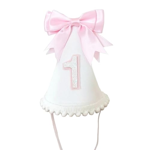 KMGDM Baby-Geburtstagshut aus weichem Stoff mit Schleifen-Akzent, für 1 Jahr Party und Fotografie-Requisiten KMGDM Baby-Geburtstagshut aus weichem Stoff mit Schleifen-Akzent, für 1 Jahr Party und Fotografie-Requisiten von KMGDM