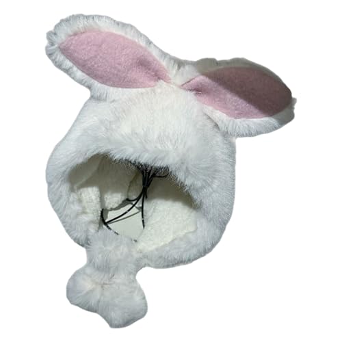 KMGDM Hasenohren-Hut, lustiger Plüschhut, Uni, Tierohren, Klappe, weich, warm, für Kinder, Jugendliche und Erwachsene von KMGDM