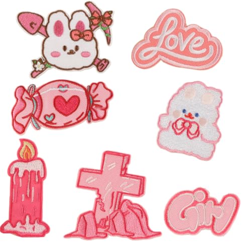 KMGDM Set mit 7 schönen Buchstaben-Stoff-Patches zur Personalisierung von Dekoration für Kleidung, Taschen und Reparaturen zu Hause KMGDM Set mit 7 schönen Buchstaben-Stoff-Patches zur Personalisierung von Dekoration für Kleidung, Taschen und Reparaturen zu Hause von KMGDM