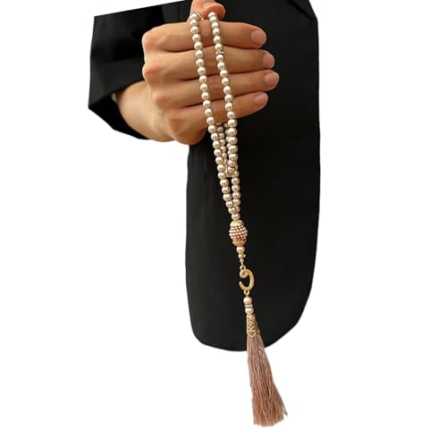 KMGDM Tasbih Perlen, künstliche Gebetsperlen für Muslime, glatte Oberfläche, für Religion und Gelassenheit, 99 Stück von KMGDM
