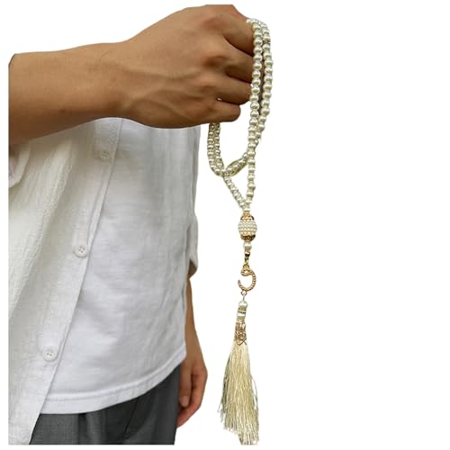 KMGDM Tasbih Perlen, künstliche Gebetsperlen für Muslime, glatte Oberfläche, für Religion und Gelassenheit, 99 Stück von KMGDM